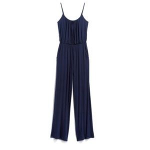 Kaileigh Wide leg jersey jumpsuit w/ pockets